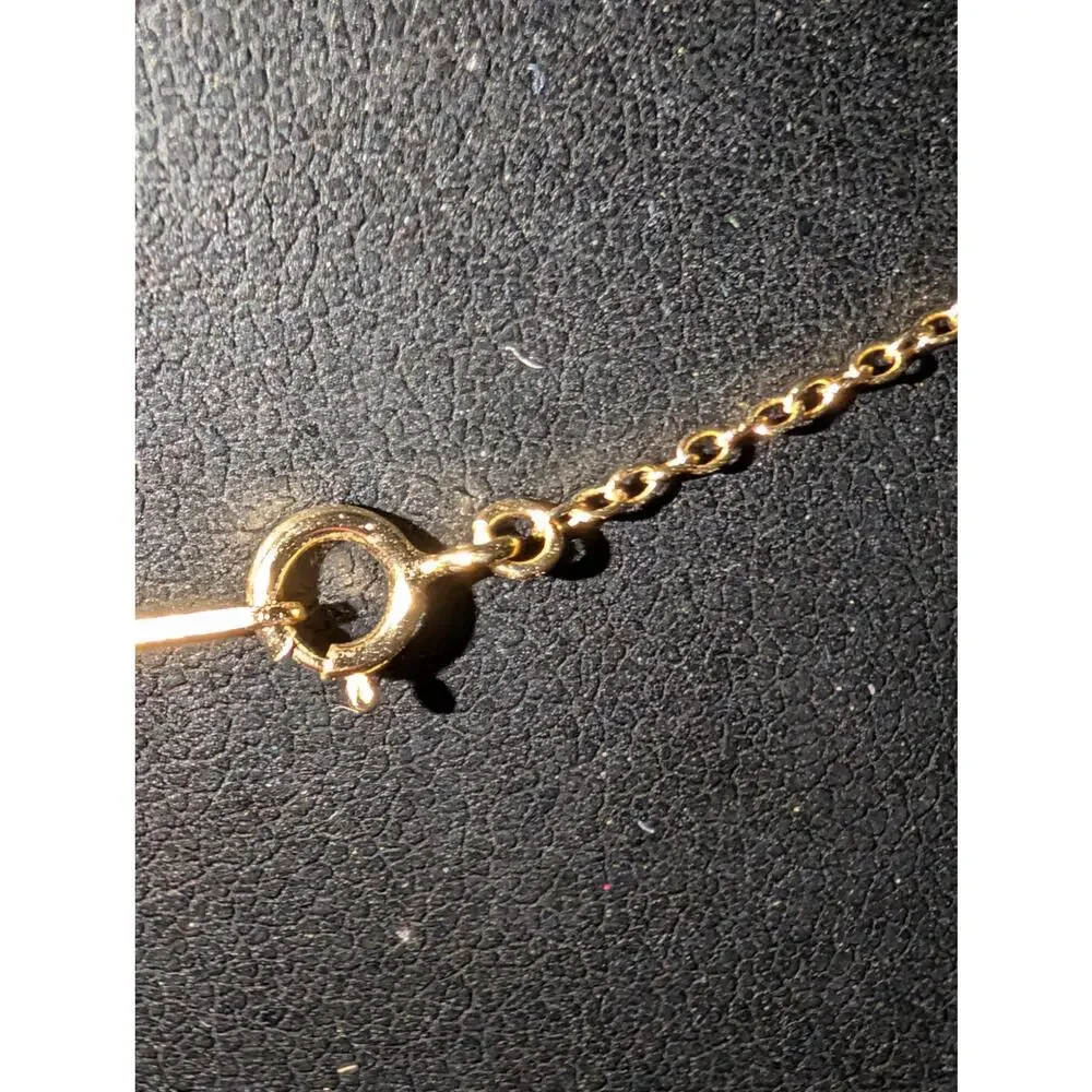 Gold Tone Necklace With CZ Pavéd S Pendant